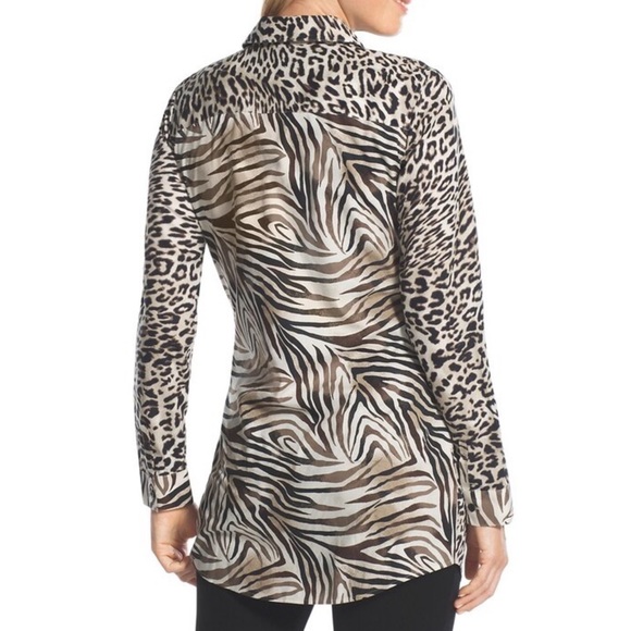 Chico’s Animal Print Blouse XL/16 - Picture 7 of 8